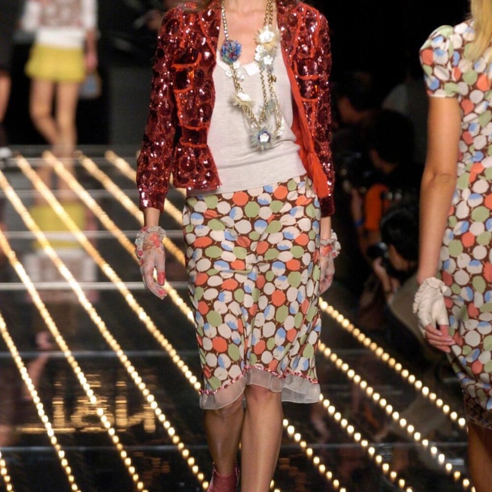 Authentic Louis Vuitton 2005 Runway Collection Silk Skirt ❣️